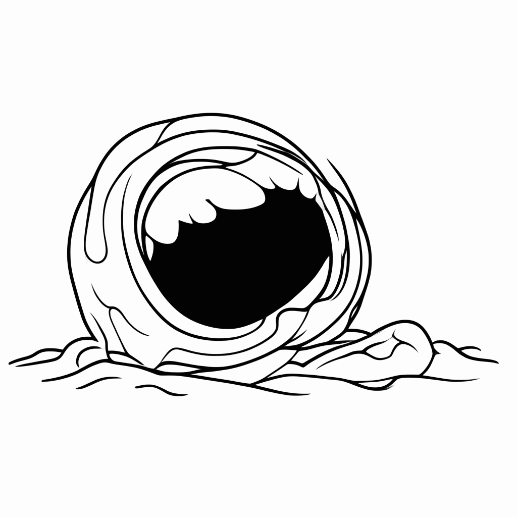 Desenho de Verme Gigante da Areia para colorir e imprimir grátis em folha A4