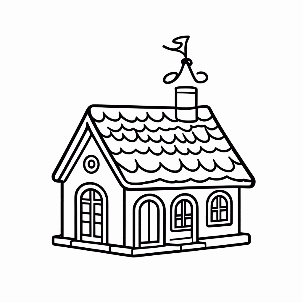 Desenho de Casita Magica Casa para colorir e imprimir grátis em folha A4