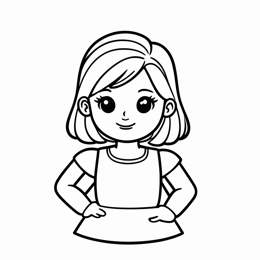 Desenho de Luisa Forte Bracos para colorir e imprimir grátis em folha A4