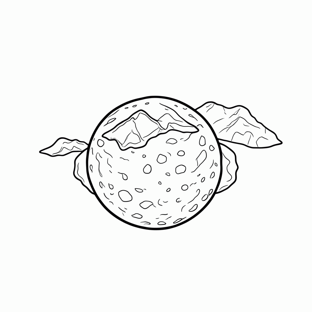 Desenho de Marte para colorir e imprimir grátis em folha A4