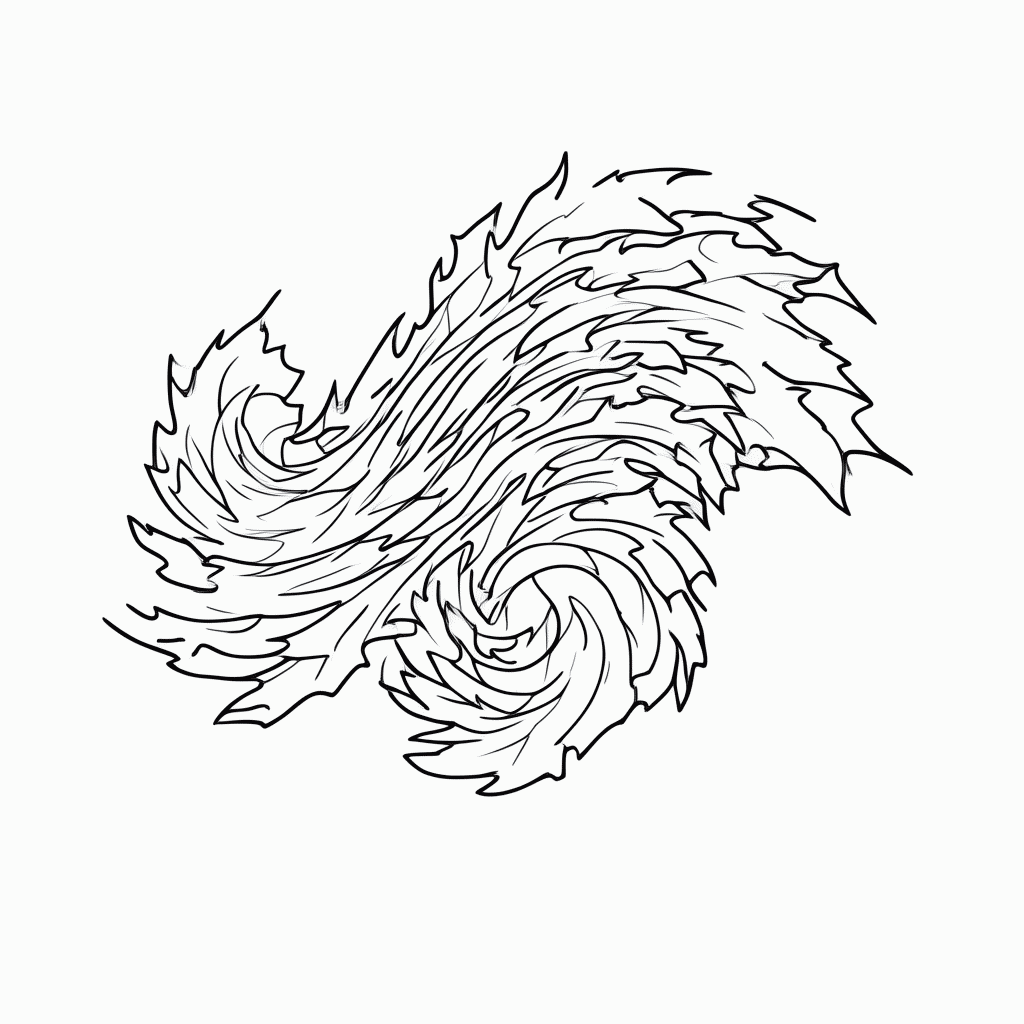 Desenho de Outono Vento Folhas para colorir e imprimir grátis em folha A4