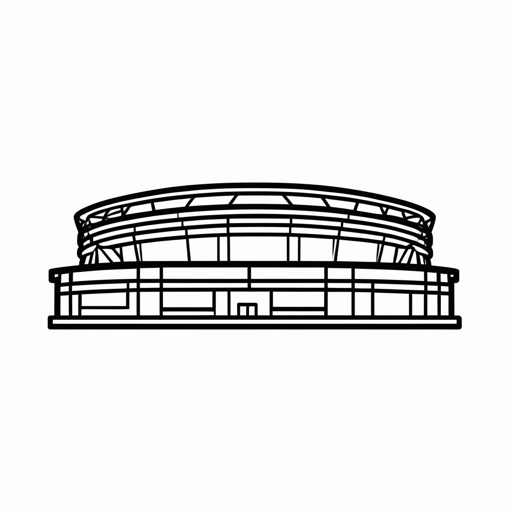 Desenho de BC Place (Vancouver) para colorir e imprimir grátis em folha A4