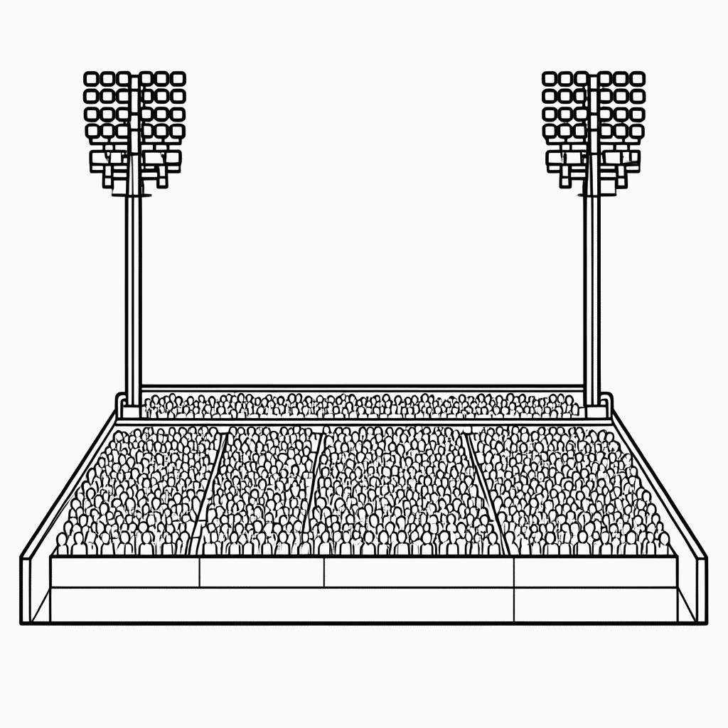 Desenho de Lincoln Financial Field (Filadélfia) para colorir e imprimir grátis em folha A4