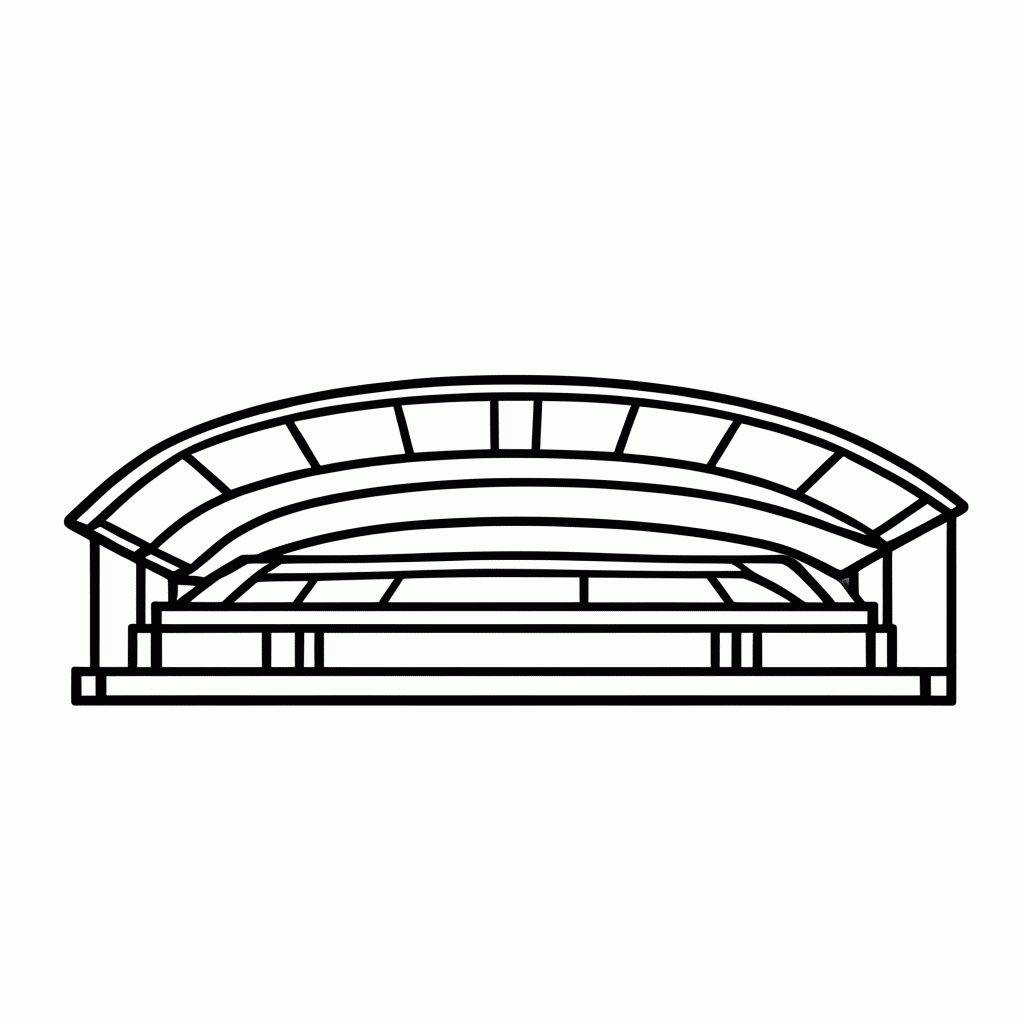 Desenho de Lumen Field (Seattle) para colorir e imprimir grátis em folha A4