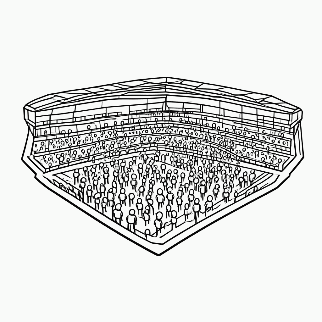 Desenho de NRG Stadium (Houston) para colorir e imprimir grátis em folha A4