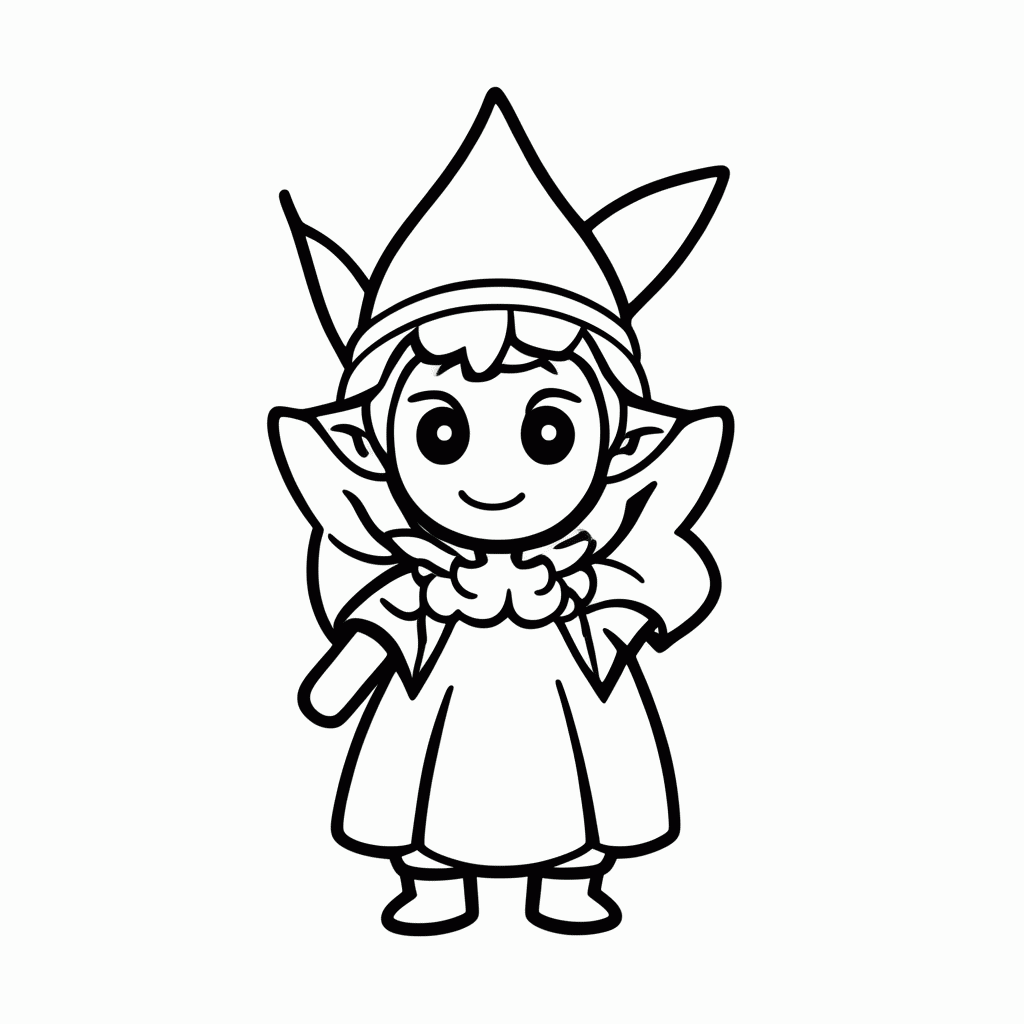 Desenho de Duende Irlandes para colorir e imprimir grátis em folha A4