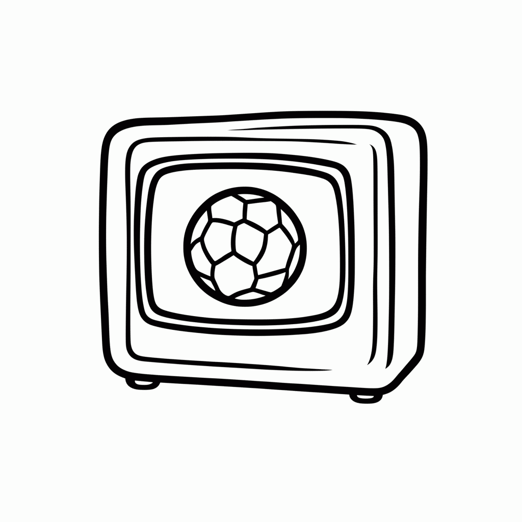 Desenho de Convite para o Jogo para colorir e imprimir grátis em folha A4