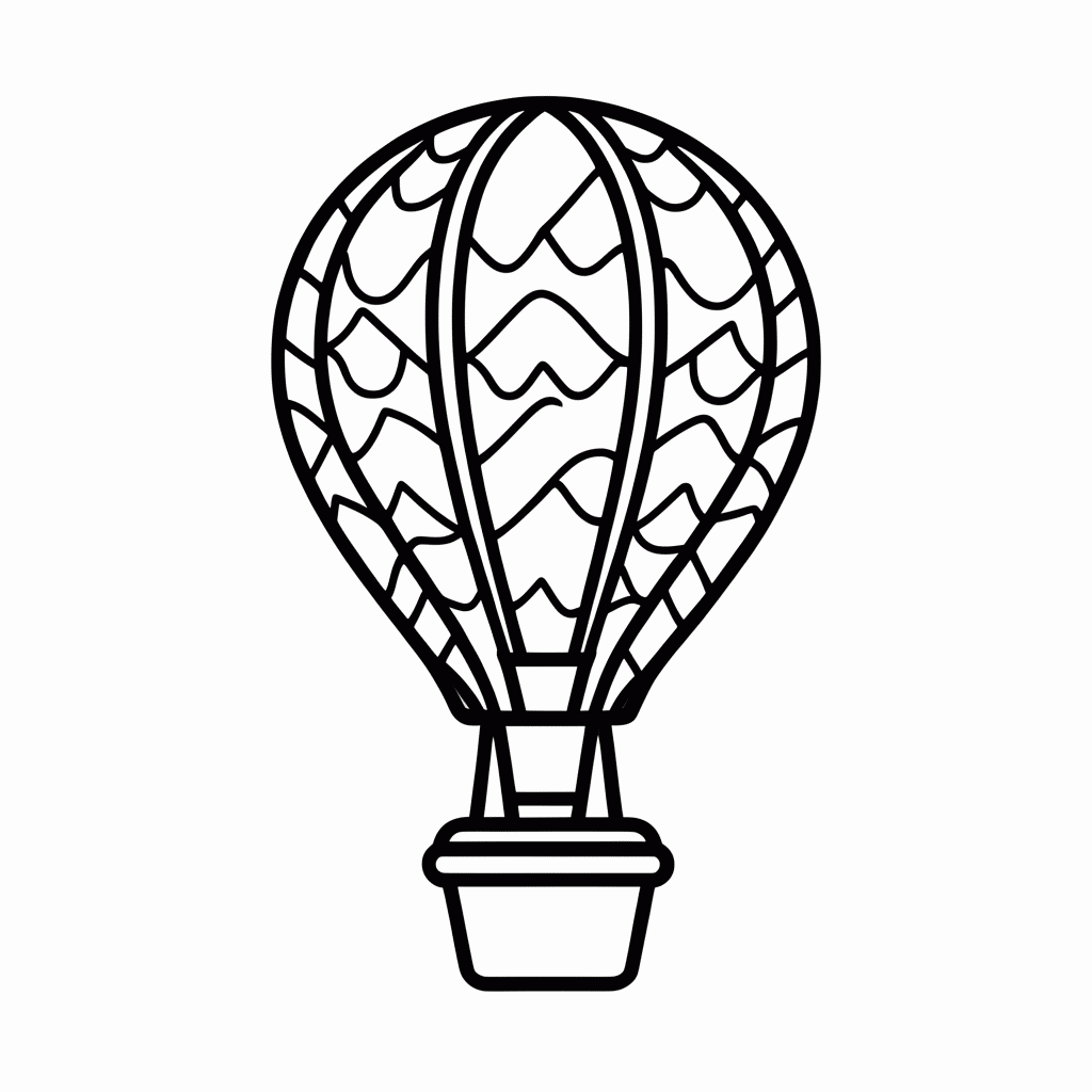 Desenho de Balao Junina para colorir e imprimir grátis em folha A4