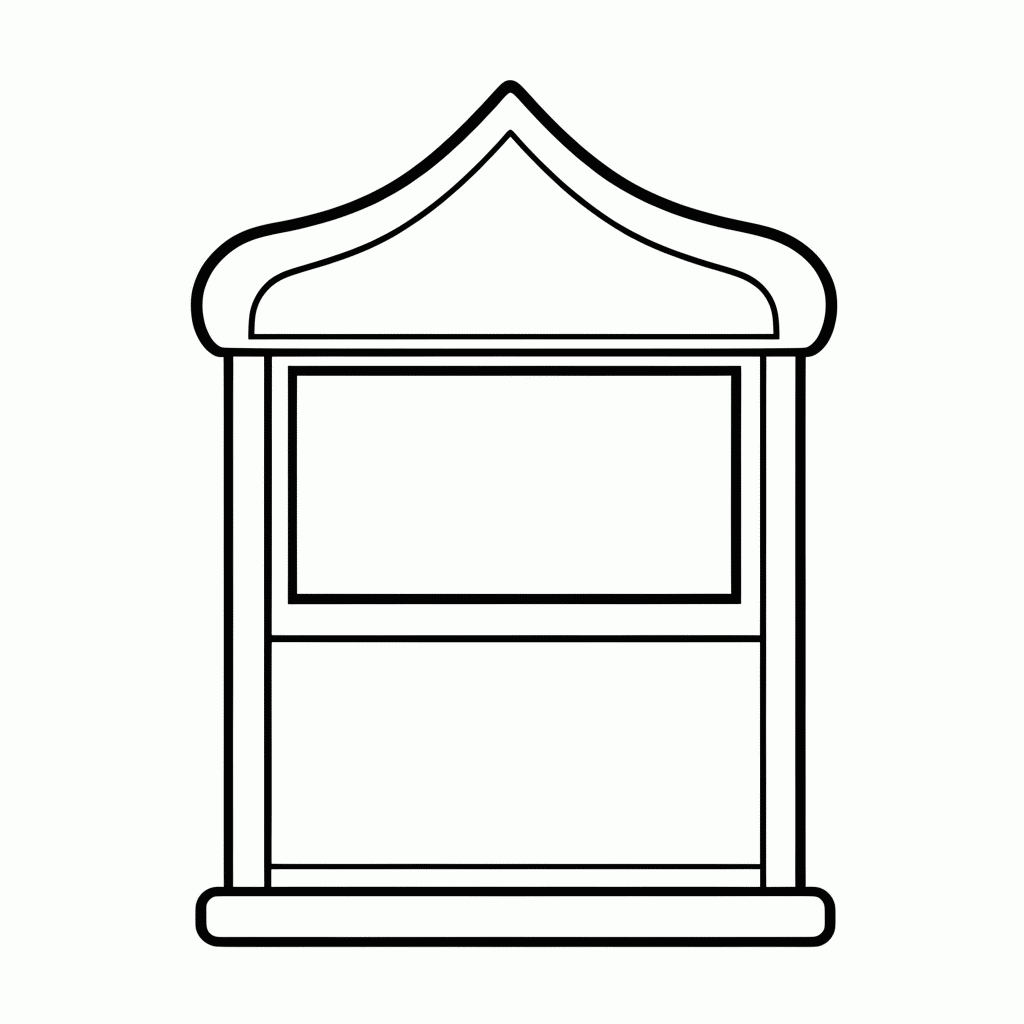 Desenho de Barraca De Correio para colorir e imprimir grátis em folha A4