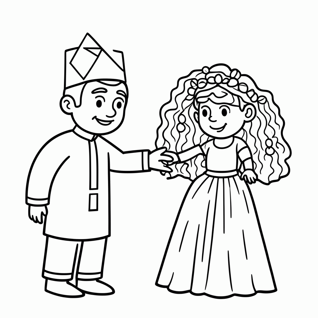Desenho de Padre Da Quadrilha para colorir e imprimir grátis em folha A4