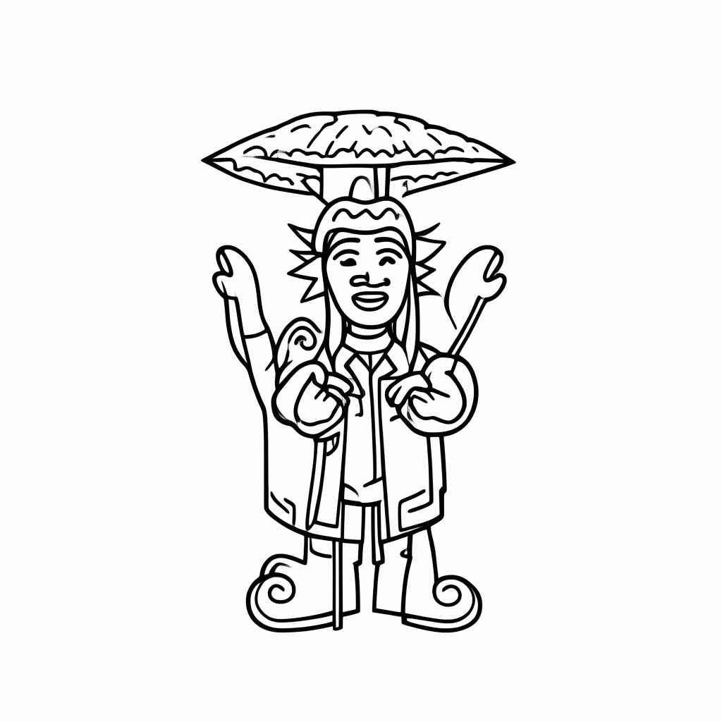 Desenho de Santo Antonio Padroeiro para colorir e imprimir grátis em folha A4
