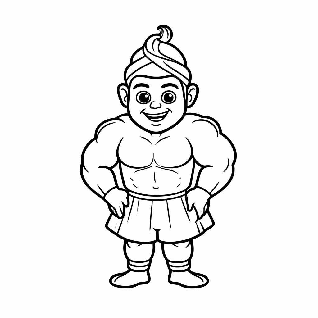 Desenho de Gênio para colorir e imprimir grátis em folha A4