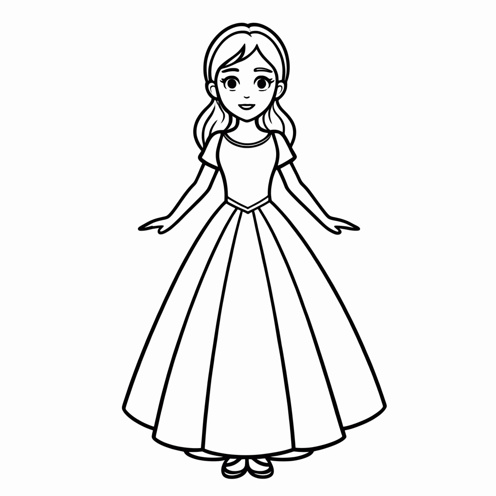 Desenho de Jasmine para colorir e imprimir grátis em folha A4