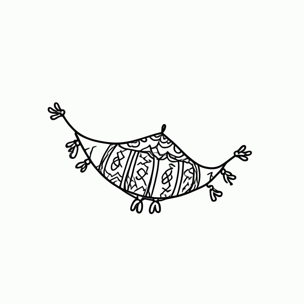 Desenho de Tapete Mágico para colorir e imprimir grátis em folha A4