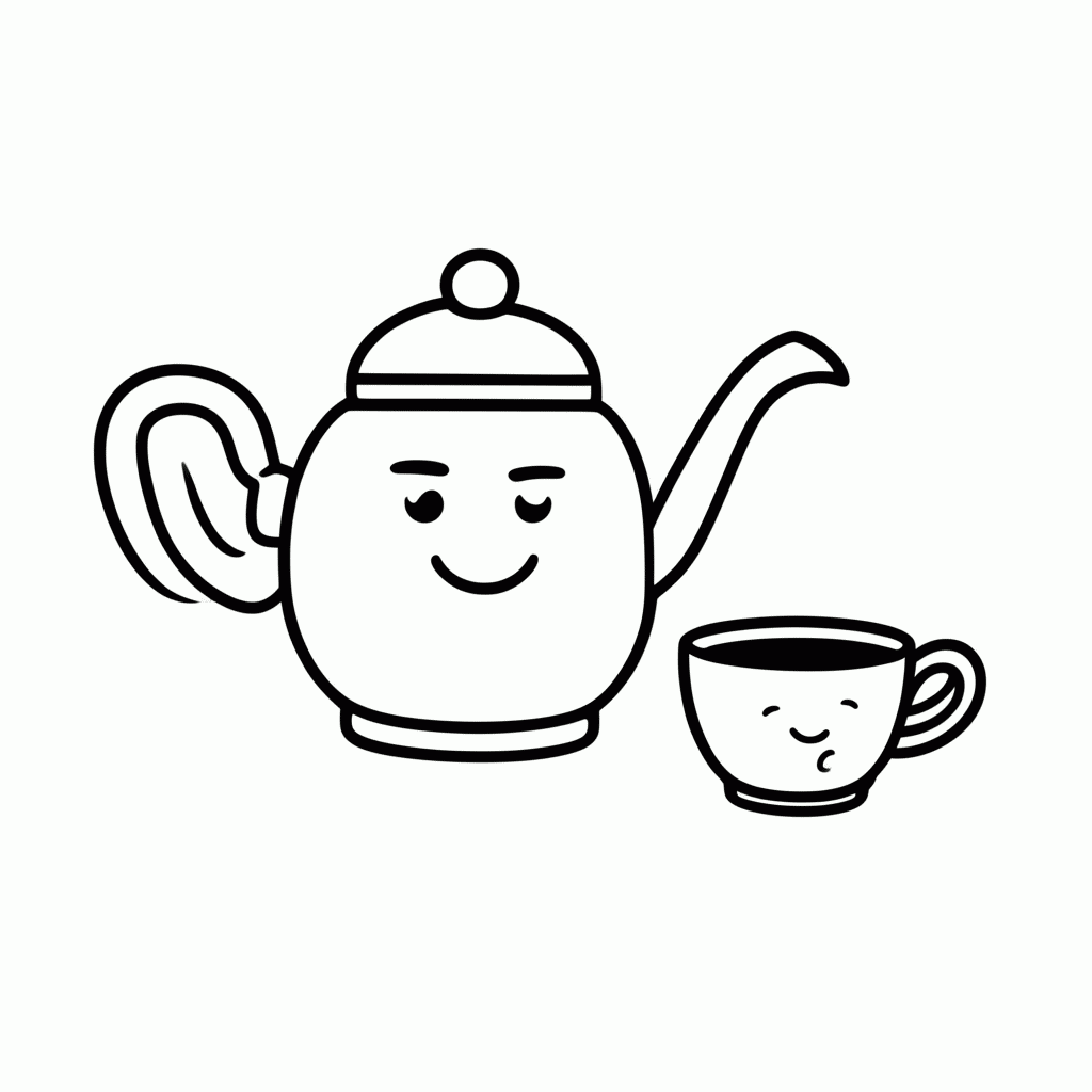 Desenho de Sra. Potts e Zip para colorir e imprimir grátis em folha A4