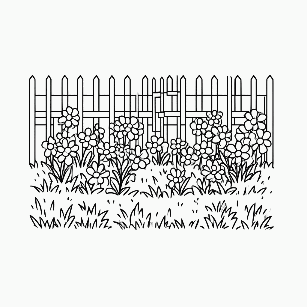 Desenho de Jardim Do Quintal para colorir e imprimir grátis em folha A4