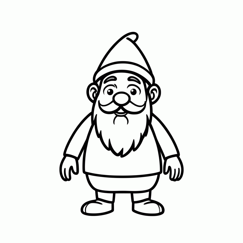 Desenho de Um Anão para colorir e imprimir grátis em folha A4