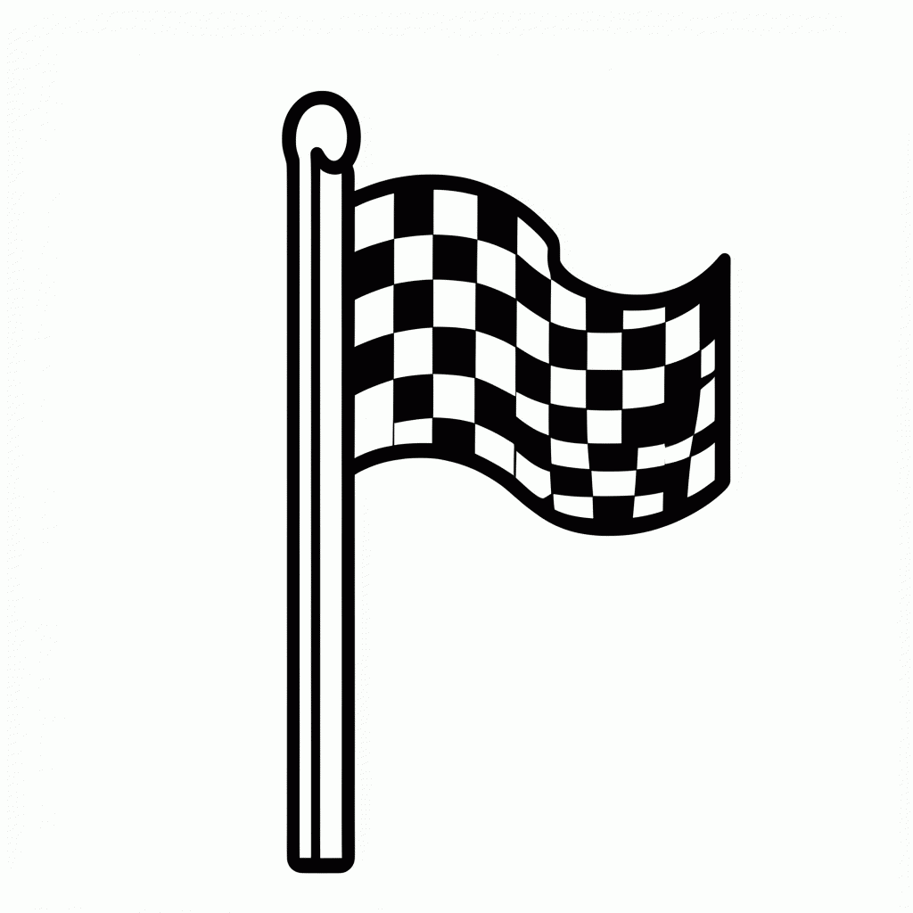 Desenho de Bandeira Quadriculada para colorir e imprimir grátis em folha A4