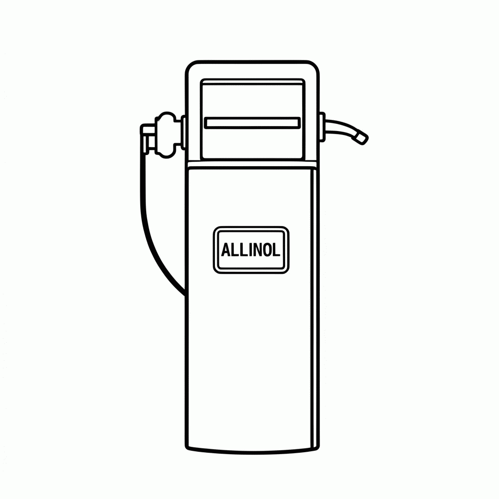 Desenho de Combustivel Allinol para colorir e imprimir grátis em folha A4