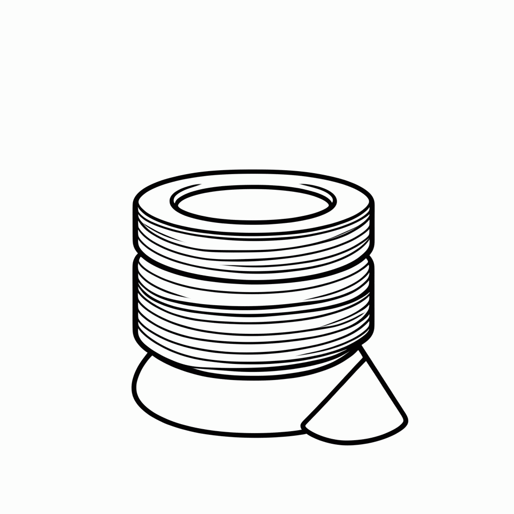 Desenho de Cone Tipo Pneu para colorir e imprimir grátis em folha A4