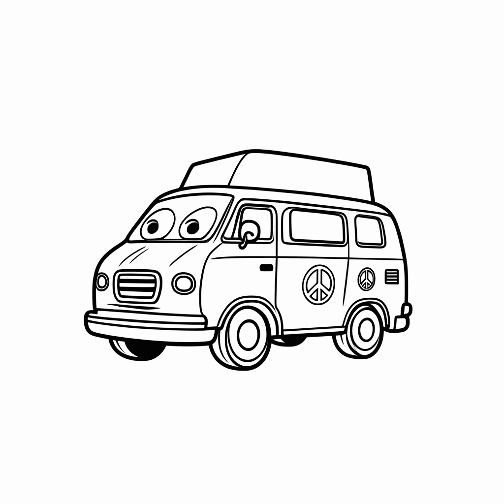 Desenho de Fillmore Van para colorir e imprimir grátis em folha A4