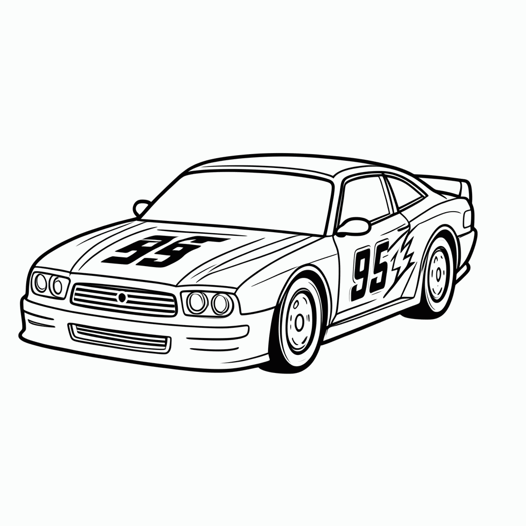 Desenho de Relampago Mcqueen para colorir e imprimir grátis em folha A4