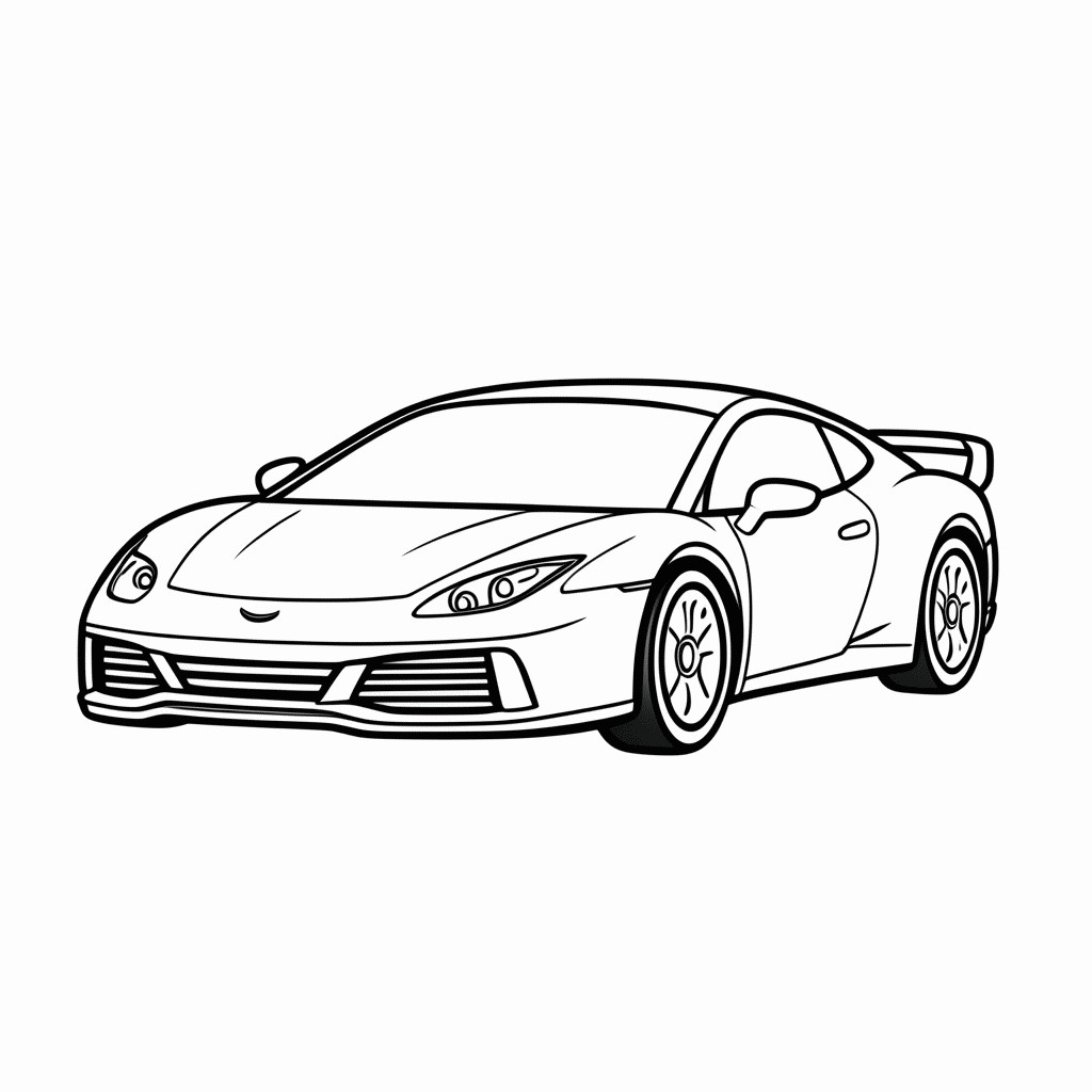 Desenho de Sally Porsche para colorir e imprimir grátis em folha A4