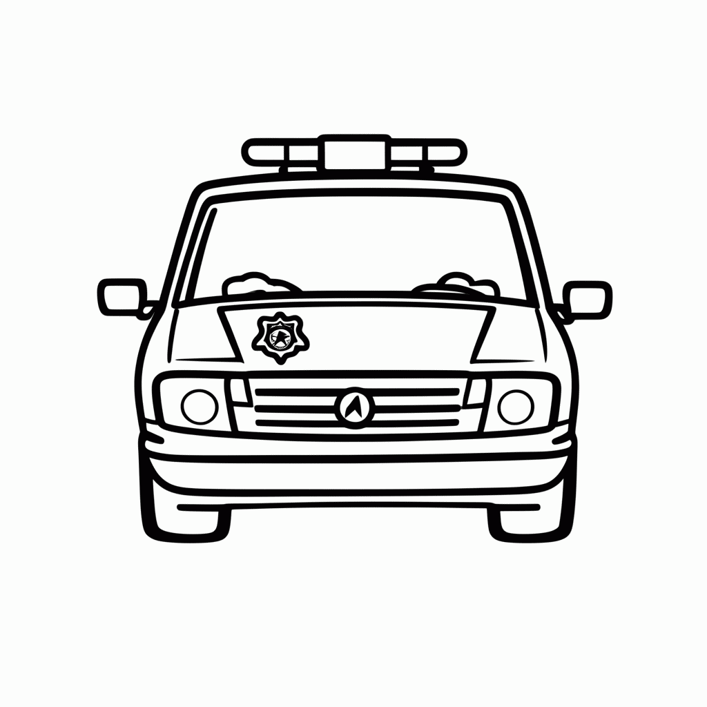 Desenho de Sheriff Policial para colorir e imprimir grátis em folha A4