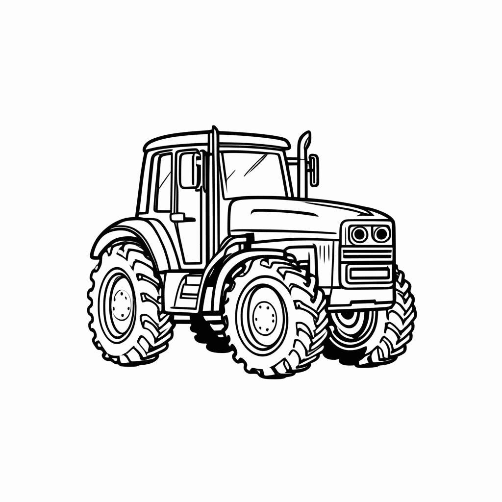 Desenho de Tractor Frank para colorir e imprimir grátis em folha A4