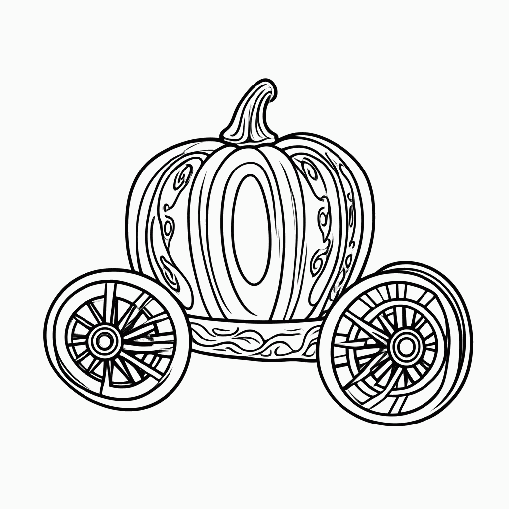 Desenho de Carruagem para colorir e imprimir grátis em folha A4