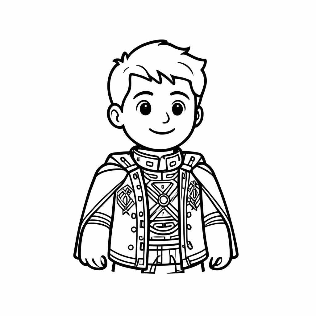 Desenho de O Príncipe para colorir e imprimir grátis em folha A4