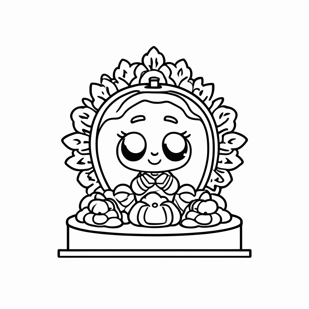 Desenho de Altar De Ofrendas para colorir e imprimir grátis em folha A4