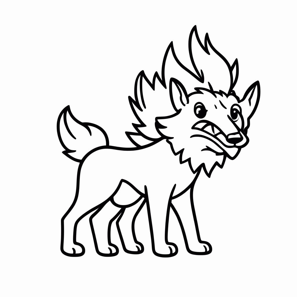 Desenho de Firewolf para colorir e imprimir grátis em folha A4