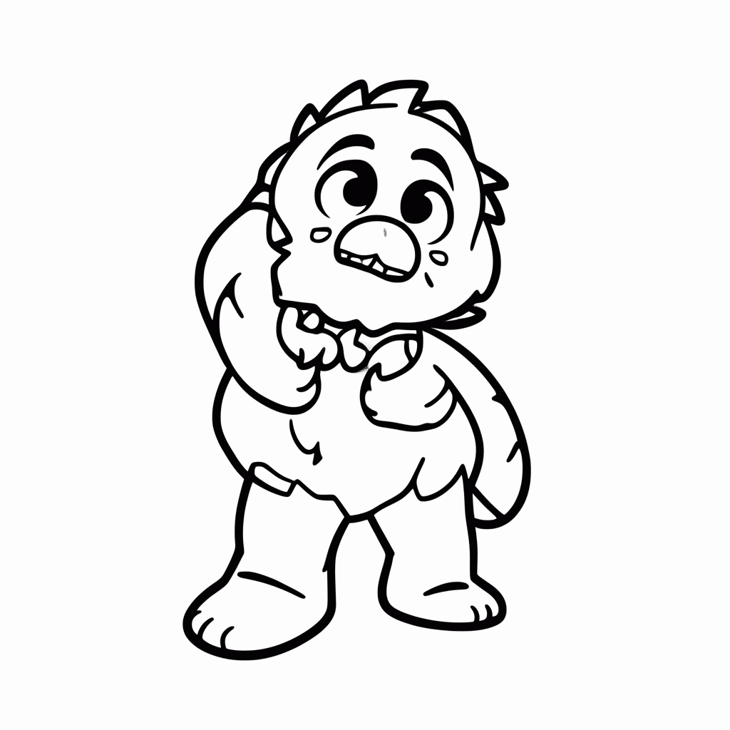 Desenho de Pesadelo Monstruoso para colorir e imprimir grátis em folha A4
