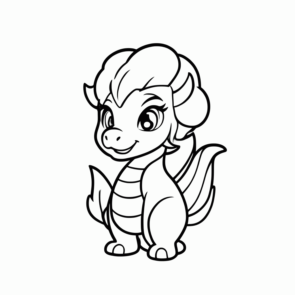 Desenho de Plasma Dragoa Branca para colorir e imprimir grátis em folha A4