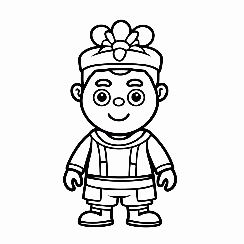 Desenho de Stoico Chefe para colorir e imprimir grátis em folha A4