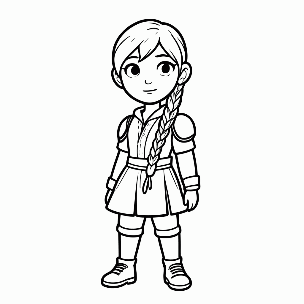 Desenho de Astrid para colorir e imprimir grátis em folha A4