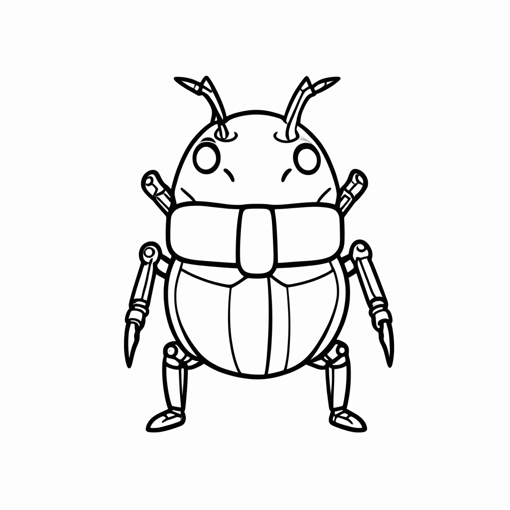 Desenho de Cybug para colorir e imprimir grátis em folha A4