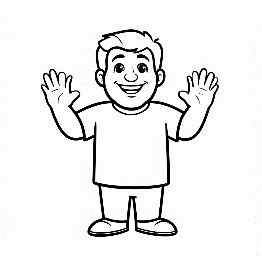 Desenho de Ralph Feliz para colorir e imprimir grátis em folha A4