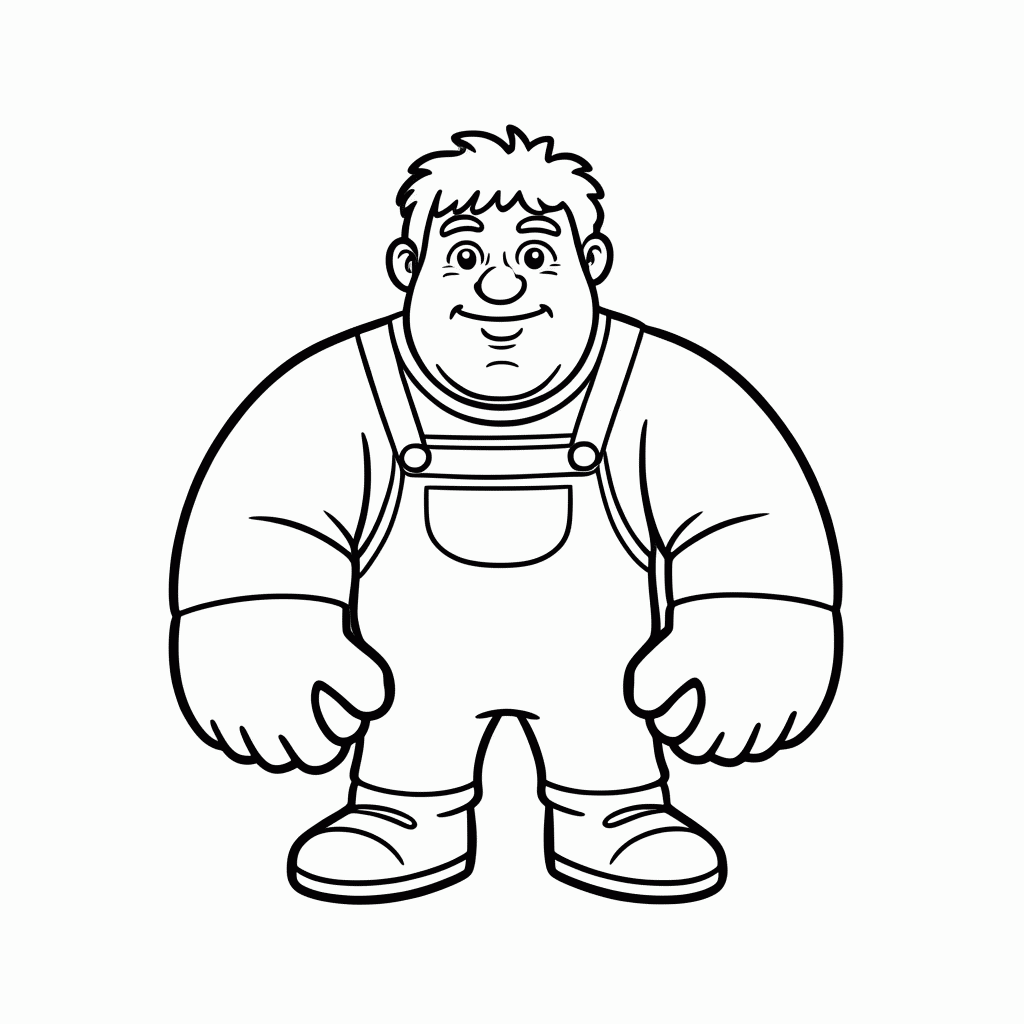 Desenho de Ralph para colorir e imprimir grátis em folha A4