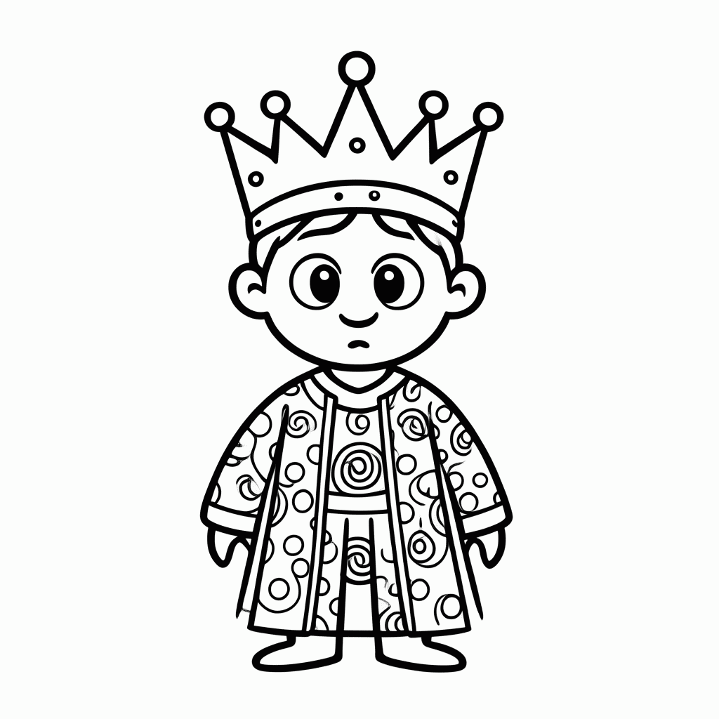 Desenho de Rei Doce para colorir e imprimir grátis em folha A4