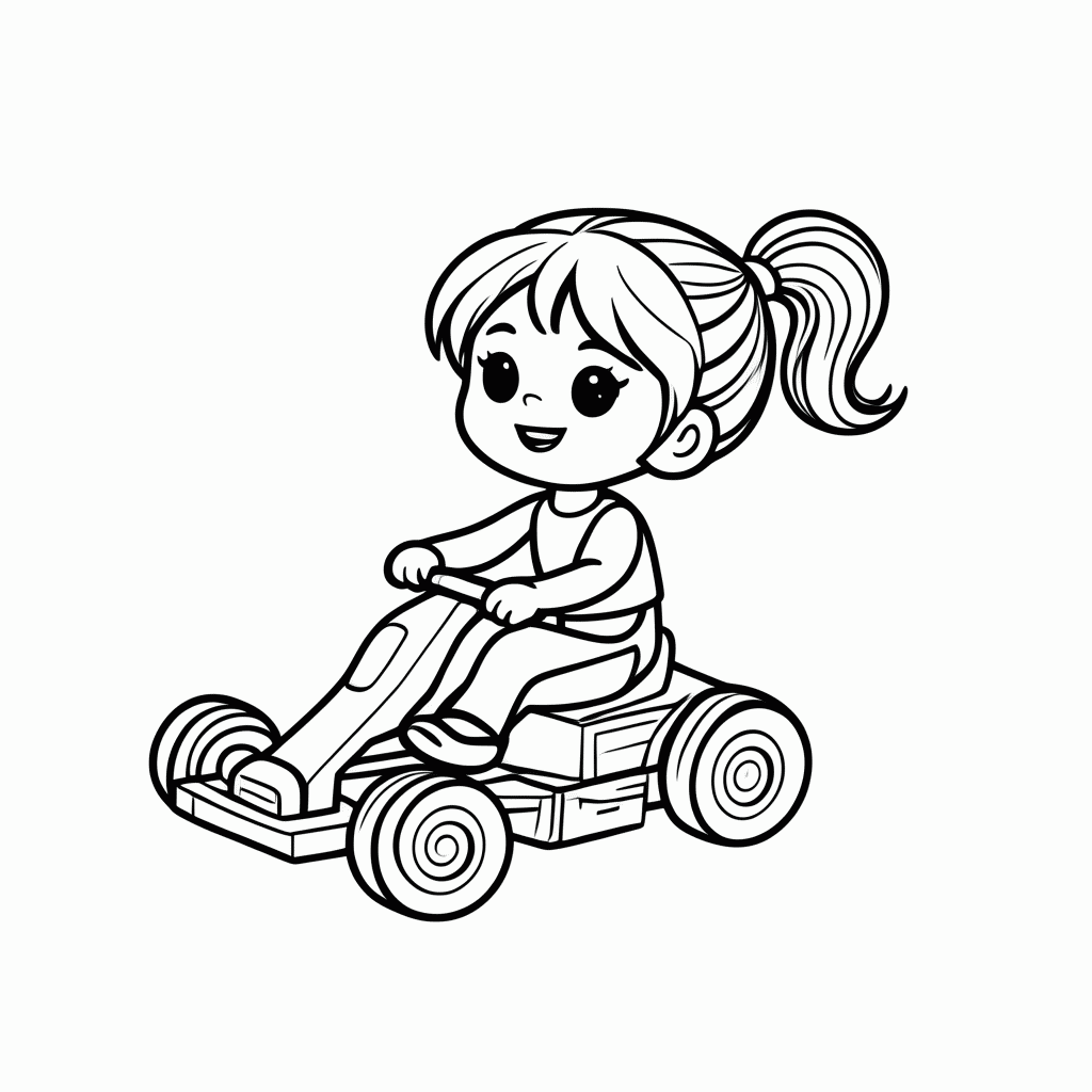 Desenho de Vanellope Dirigindo para colorir e imprimir grátis em folha A4