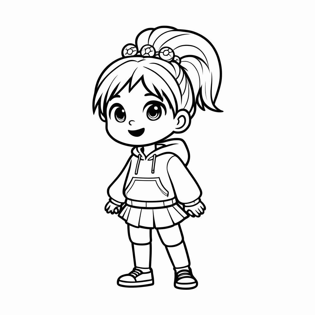 Desenho de Vanellope para colorir e imprimir grátis em folha A4
