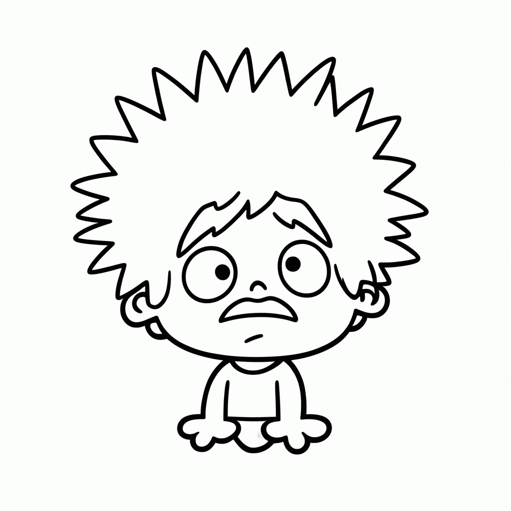 Desenho de Ansiedade para colorir e imprimir grátis em folha A4