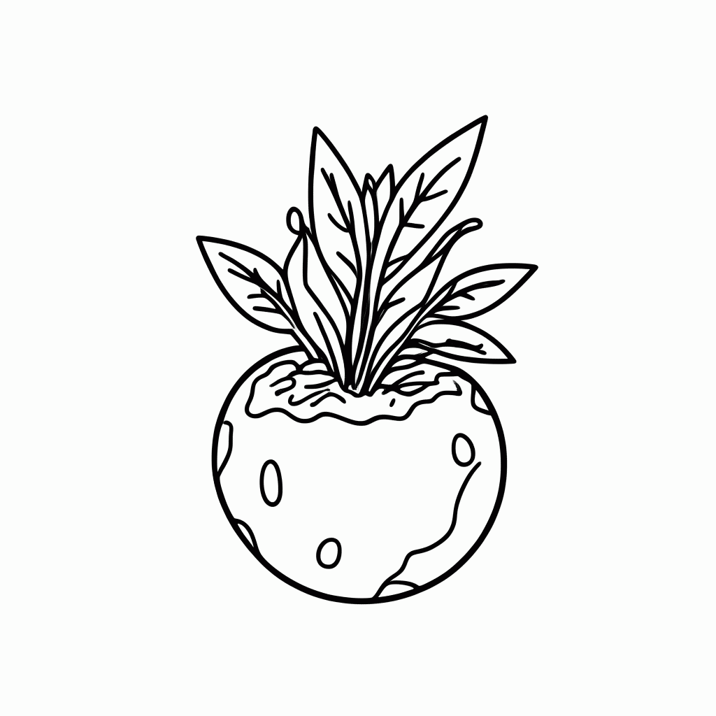 Desenho de Personagem de Terra para colorir e imprimir grátis em folha A4