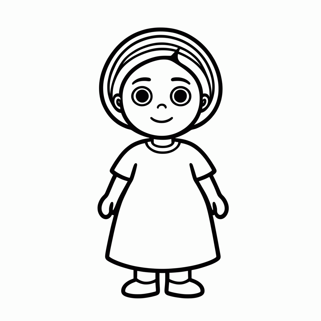 Desenho de Abuela Alma para colorir e imprimir grátis em folha A4