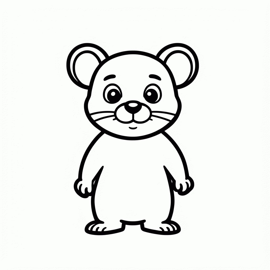 Desenho de Bruno Ratinhos para colorir e imprimir grátis em folha A4