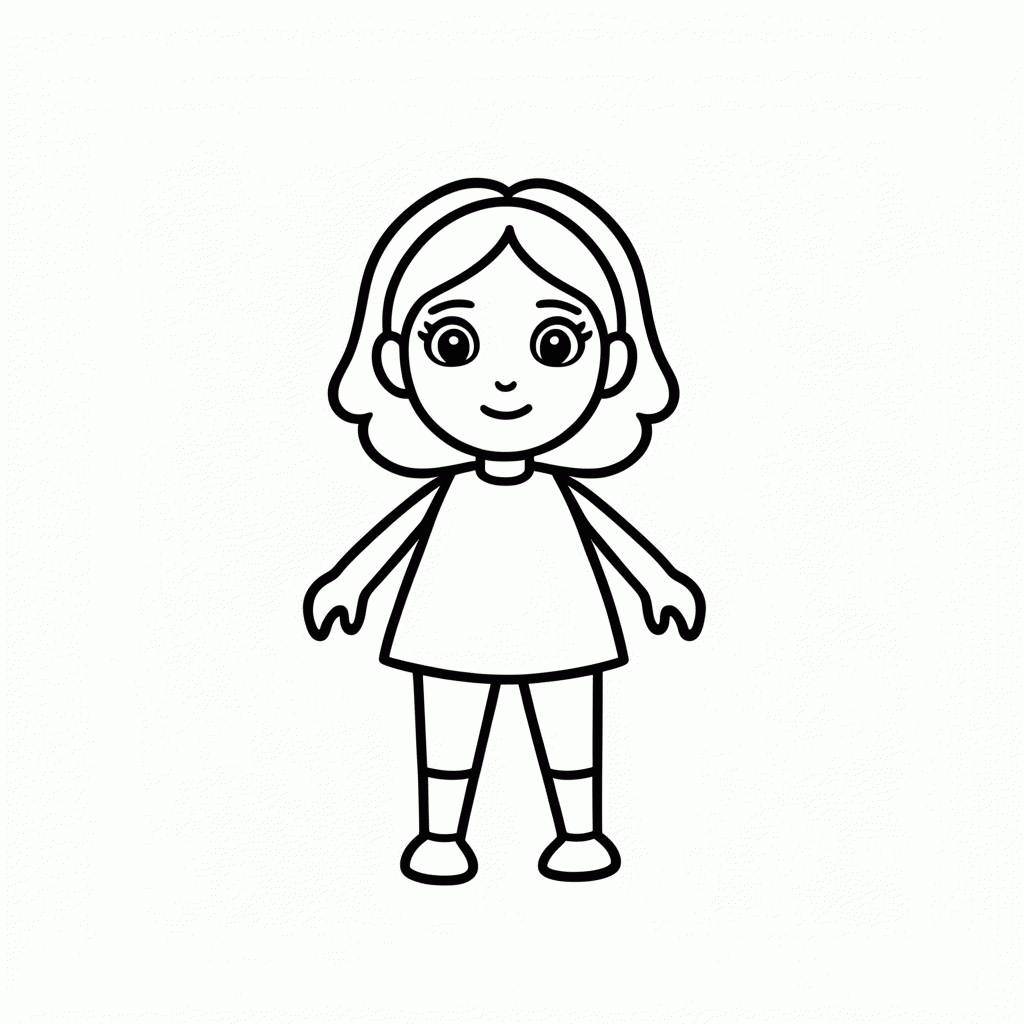 Desenho de Isabela Flores para colorir e imprimir grátis em folha A4
