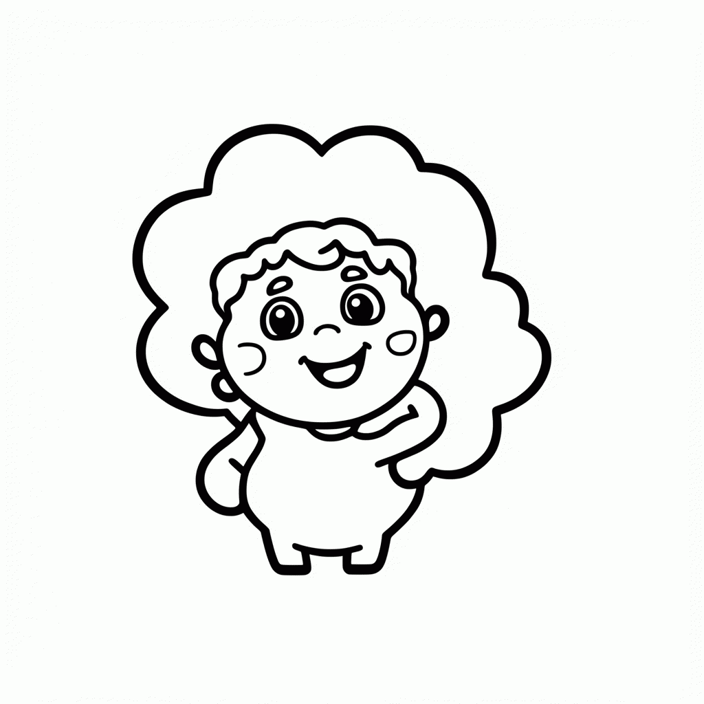 Desenho de Pepa Nuvens para colorir e imprimir grátis em folha A4