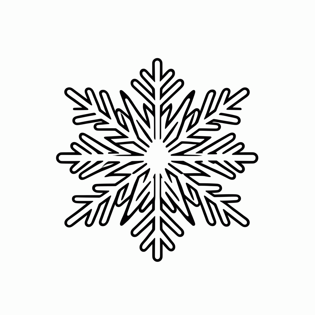 Desenho de Floco De Neve Gigante para colorir e imprimir grátis em folha A4